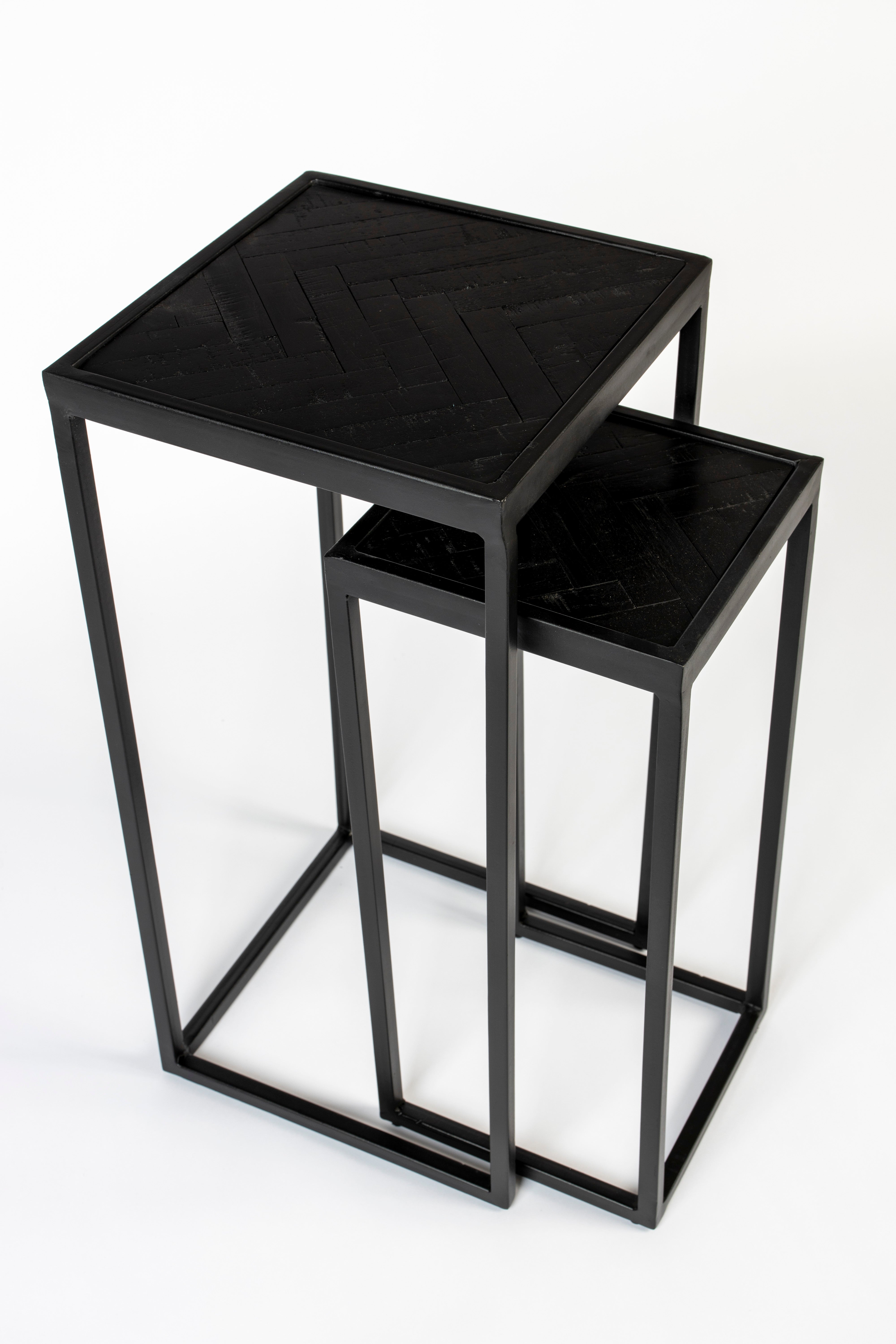 Side Table Parker Set Of 2 High Black